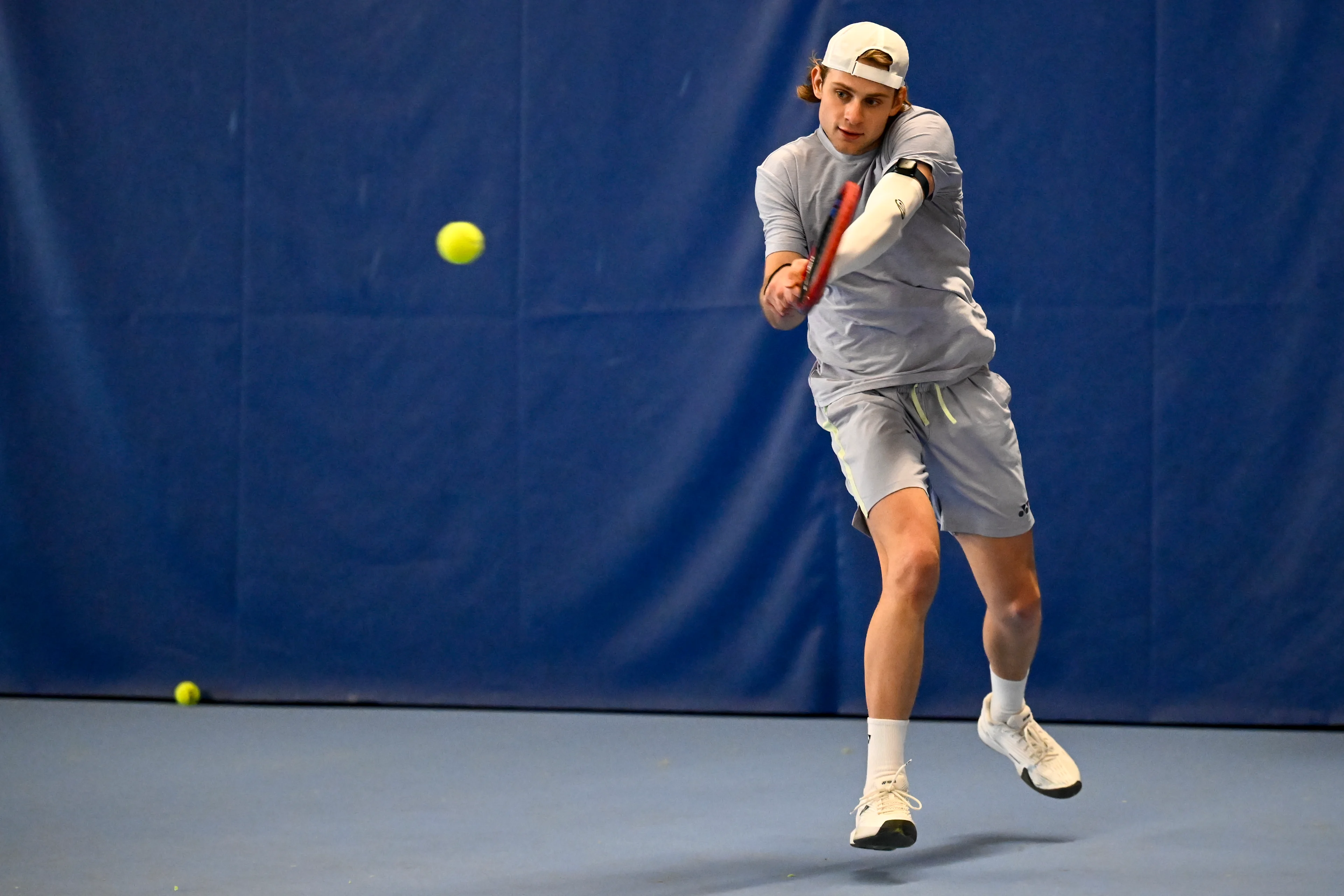 Belgian Zizou Bergs pictured ahead of a press conference of tennis player Bergs on his collaboration with coach Vliegen, on Thursday 21 November 2024 in Wilrijk, Antwerp. BELGA PHOTO DIRK WAEM