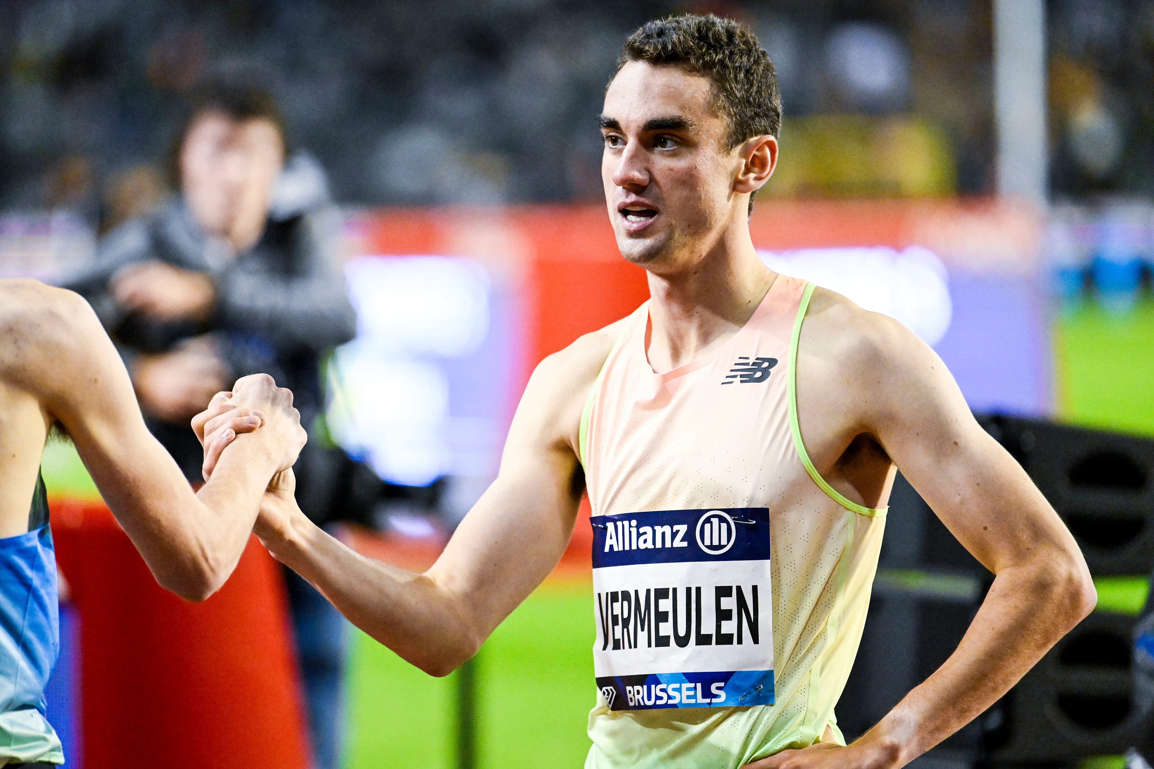 Belgian Jochem Vermeulen pictured during the 48th edition of the Memorial Van Damme athletics event in Brussels, Friday 13 September 2024. The 2024 Allianz Memorial Van Damme Diamond League meeting takes place on 13 and 14 September 2O24. BELGA PHOTO TOM GOYVAERTS