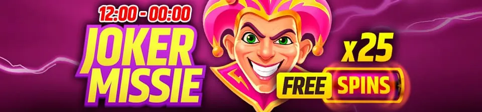 Voltooi elke dag een missie tussen 12:00 en 00:00 en ontvang tot wel 75 Free Spins!