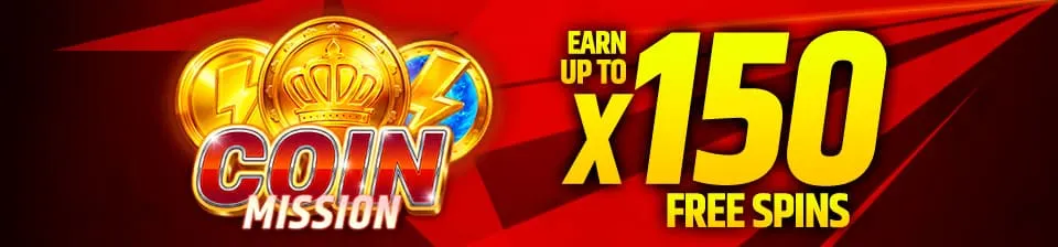 Complete a mission every day between 09:00 and 00:00 and receive up to 150 Free Spins!