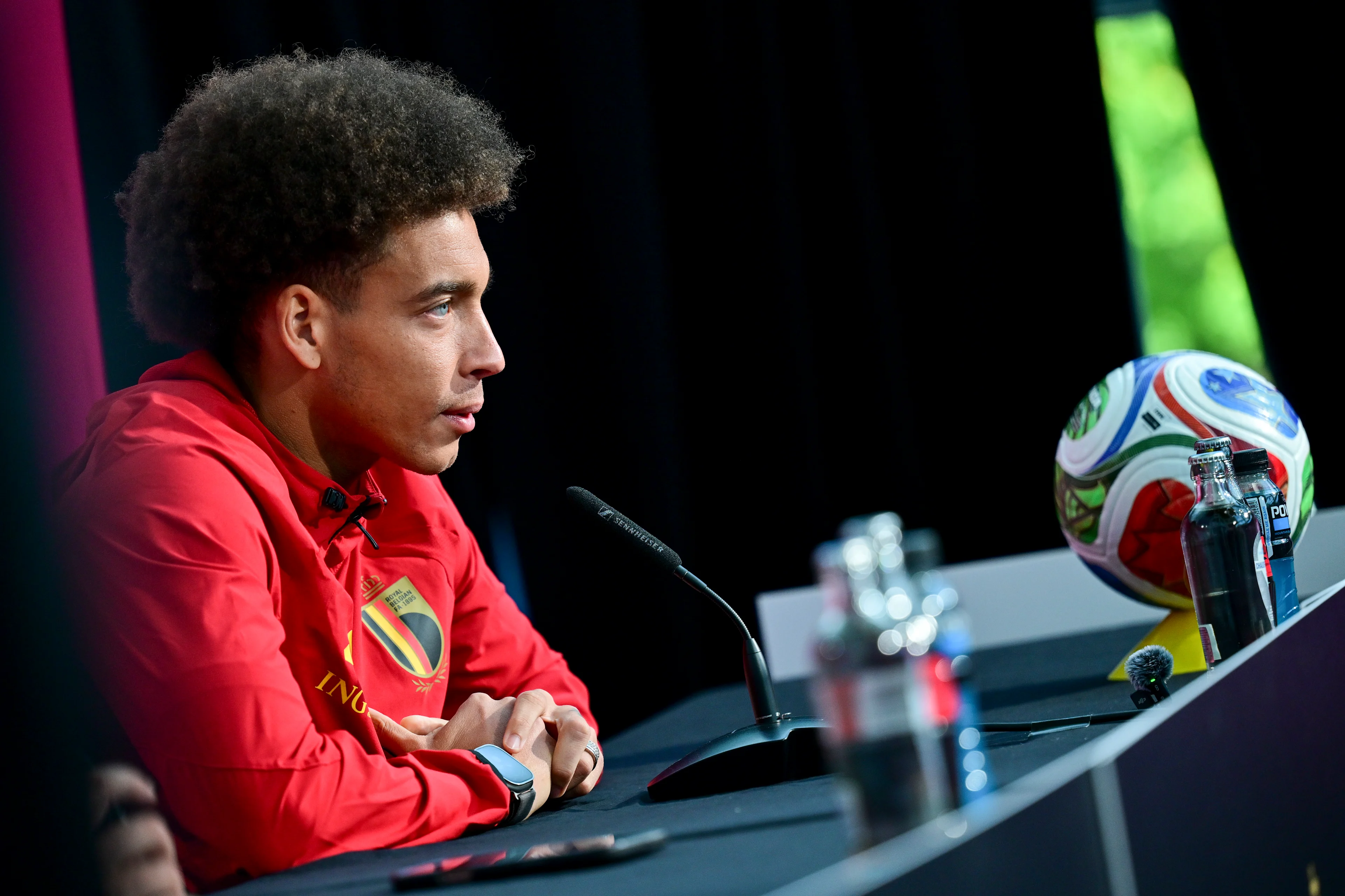 Belgium's Axel Witsel pictured during a press conference of Belgian national soccer team Red Devils in their base camp, home of the Seattle Sounders, Renton, Seattle, USA, on Friday 12 June 2026. The Red Devils prepare for the 2026 FIFA World Cup. BELGA PHOTO DIRK WAEM