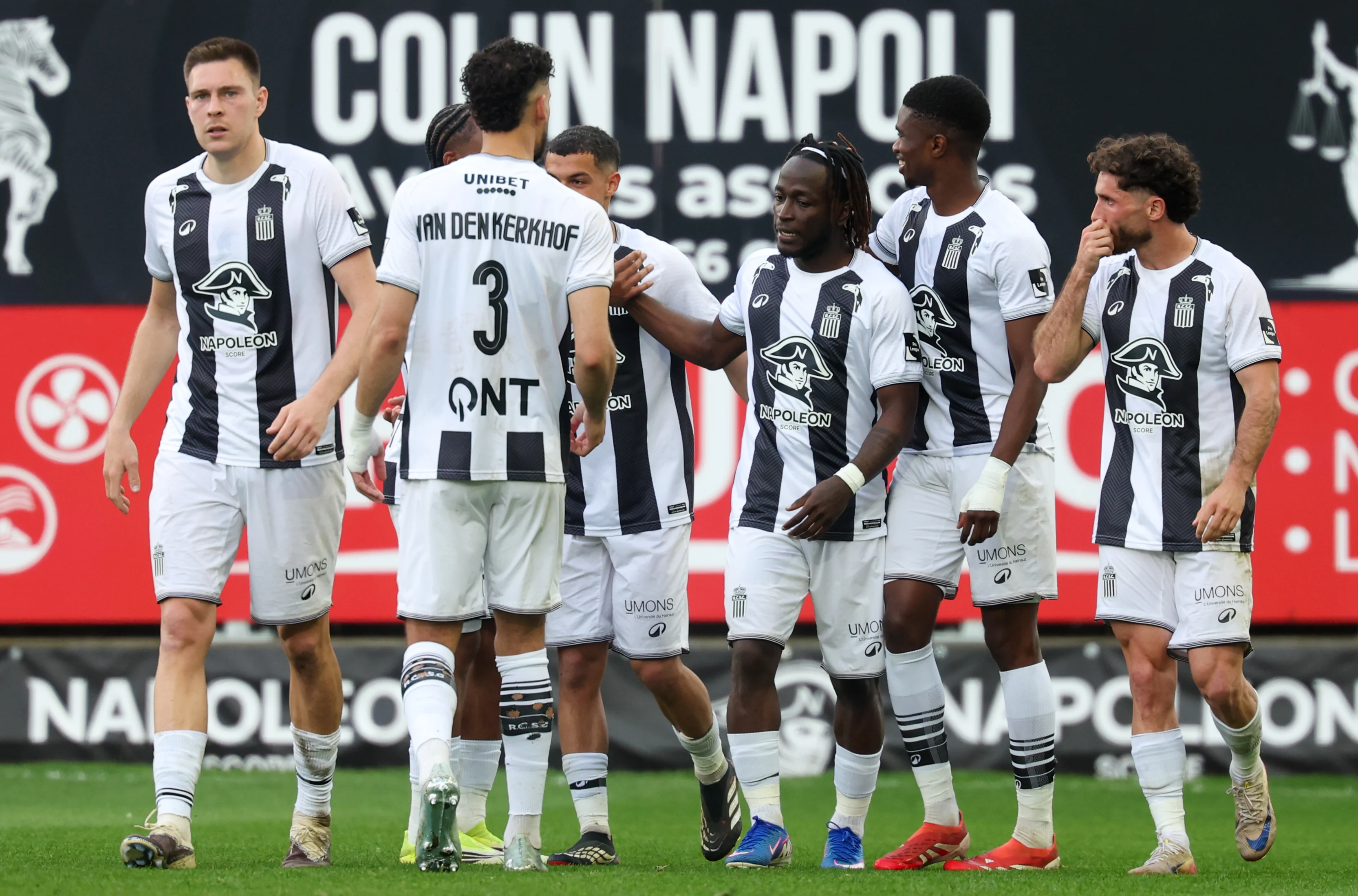Charleroi's Parfait Guiagon celebrates after scoring during a soccer match between Sporting Charleroi and KRC Genk, Saturday 02 May 2026 in Charleroi, on the sixth day of the Europe Play-offs (PO2) of the 2025-2026 'Jupiler Pro League' first division of the Belgian championship. BELGA PHOTO VIRGINIE LEFOUR