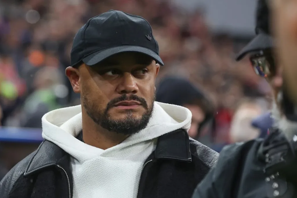 Bayern Munich's Belgian head coach Vincent Kompany arrives prior to the UEFA Champions League football match between FC Bayern Munich and Arsenal FC in Munich, southern Germany on October 21, 2026. Karl-Josef HILDENBRAND / AFP