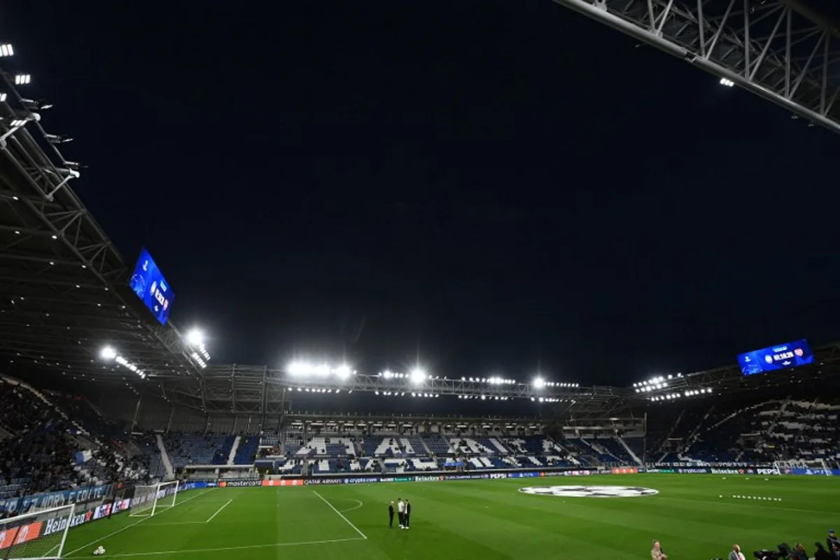 A general view shows the new Atleti Azzurri d'Italia stadium prior to the UEFA Champions League 1st round day 1 football match between Atalanta Bergamo and Arsenal in Bergamo on September 19, 2024. The stadium's two curves have been rebuilt to be entirely covered and brought closer to the pitch. Isabella BONOTTO / AFP