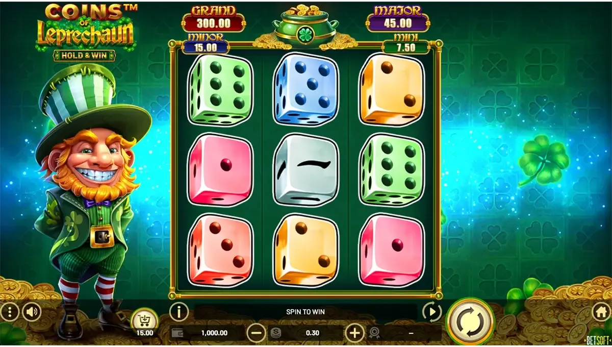 Coins of Leprechaun van Betsoft