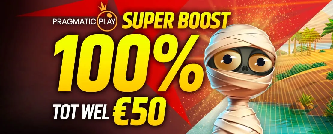 100% Pragmatic Play Super Boost tot wel €50 🚀