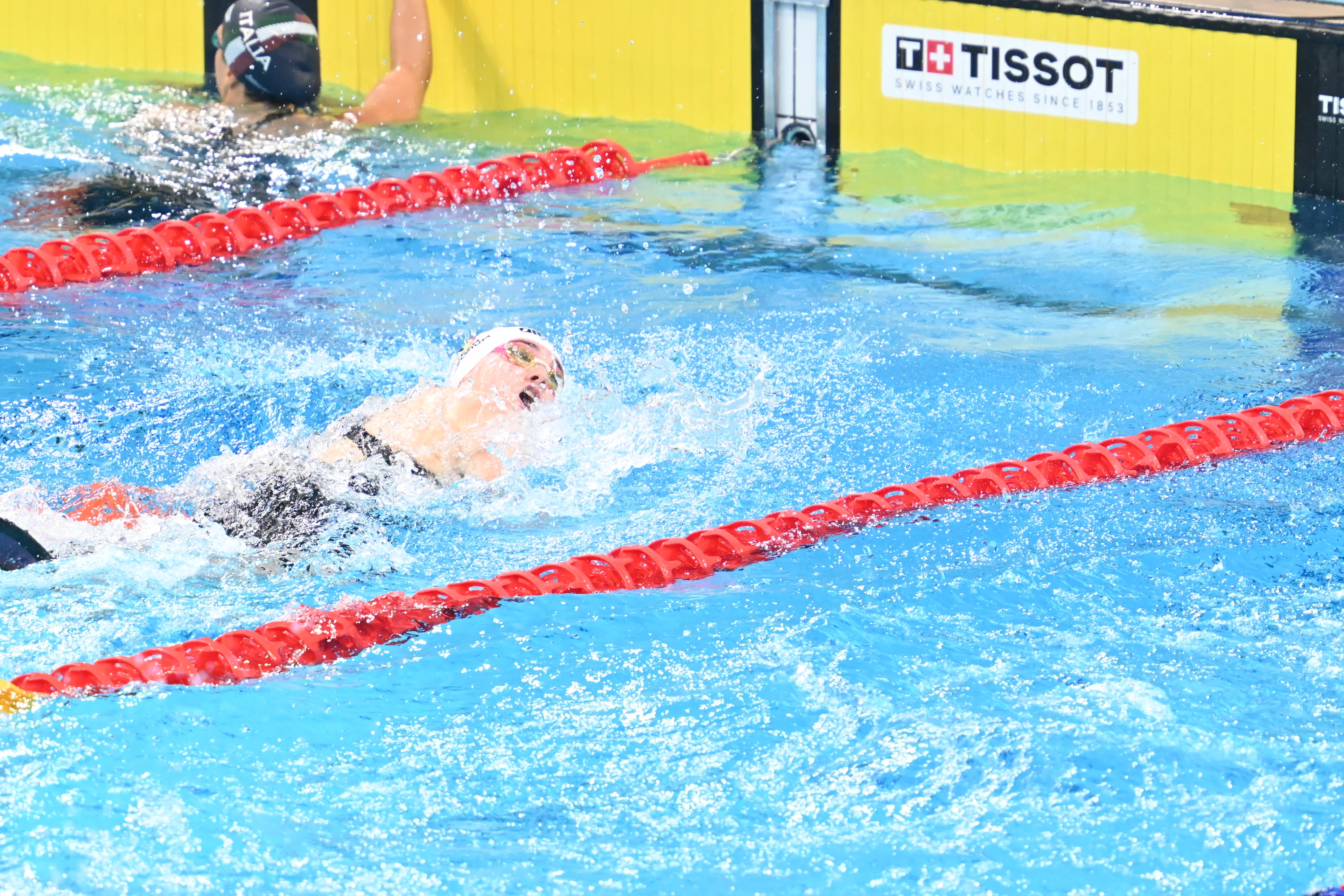 ATTENTION EDITORS - HAND OUT PICTURES - EDITORIAL USE ONLY - MANDATORY CREDIT BOIC/COIB - Hand out pictures dated from Friday 8 August 2025, show Belgian Elise Croes at the Women's 4x50 Pool Life Saver Final, the live saving sport, in the World Games in Chengdu, China. The team finishes Sixth but made a new Belgian record. *** Belga and Belga Editorial Board decline all responsibility regarding the content of this picture. *** PHOTO HAND OUT BOIC/COIB