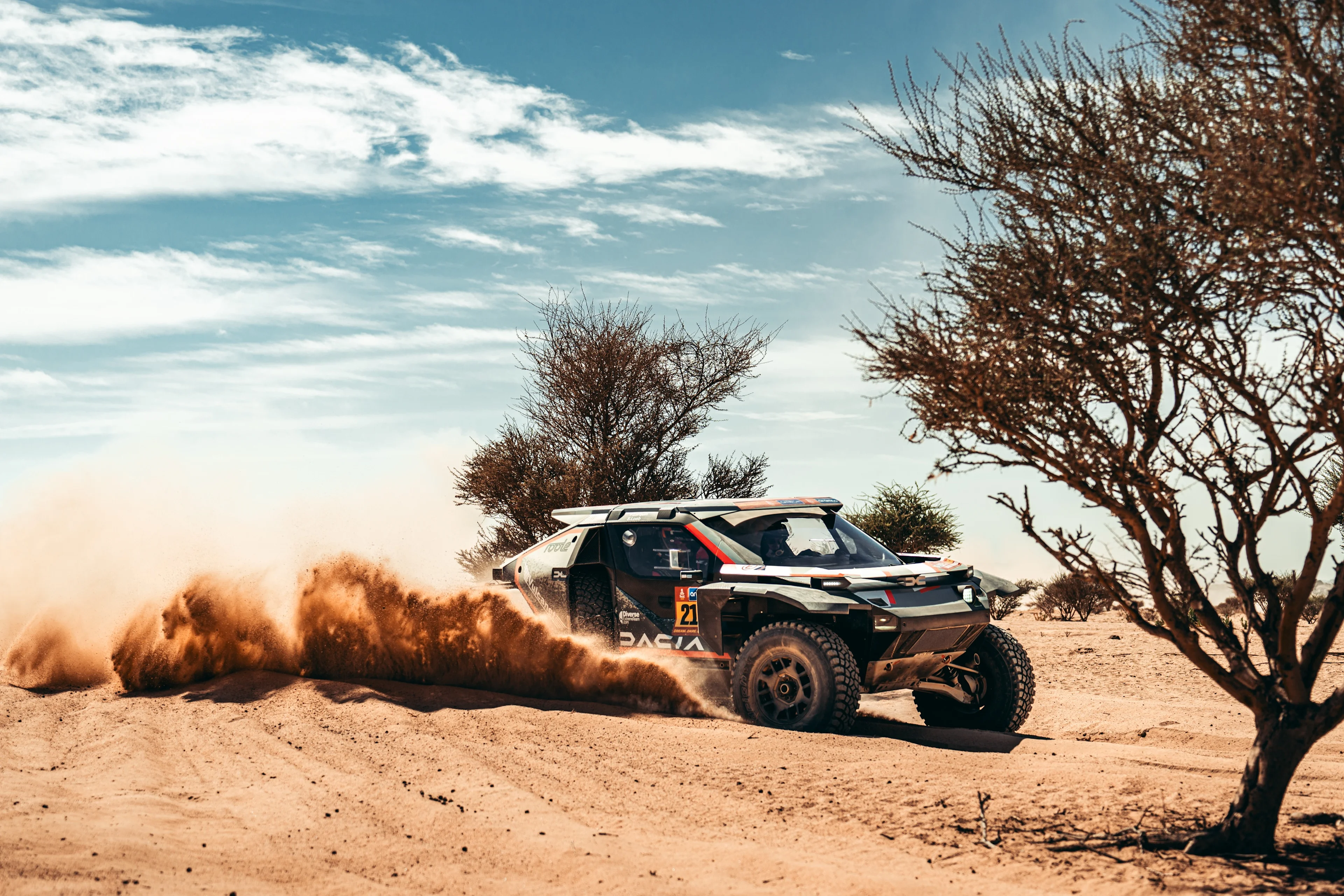 ATTENTION EDITORS - HAND OUT PICTURES - EDITORIAL USE ONLY - MANDATORY CREDIT: DACIA SANDRIDERS  Hand out pictures released on Thursday 02 January 2025, by Eric Dupain shows Sébastien Loeb and Fabian Lurquin pictured in action during Dakar 2025 Shakedown Race.  *** Belga and Belga Editorial Board decline all responsibility regarding the content of this picture. *** BELGA PHOTO HAND OUT DACIA SANDRIDERS