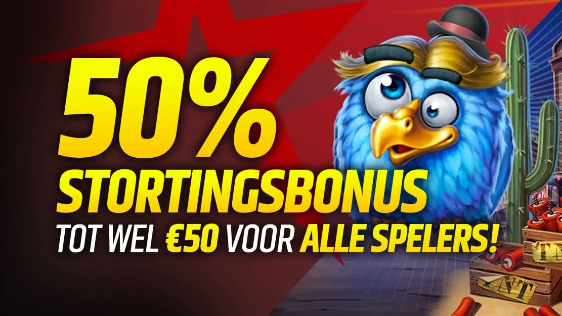 💸 50% Stortingsbonus tot wel €50 💸 