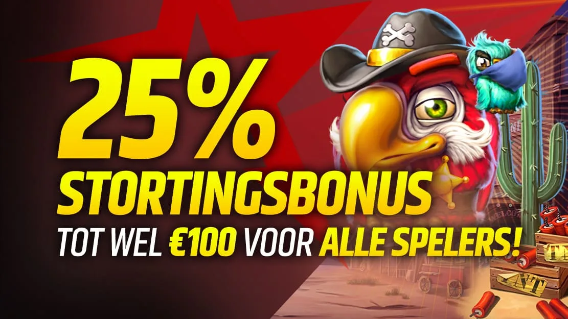 💸 25% Stortingsbonus tot wel €100 💸