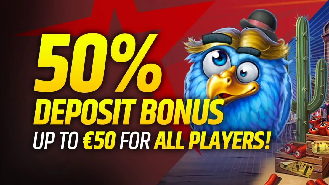 💸 50% Deposit Bonus up to €50 💸 