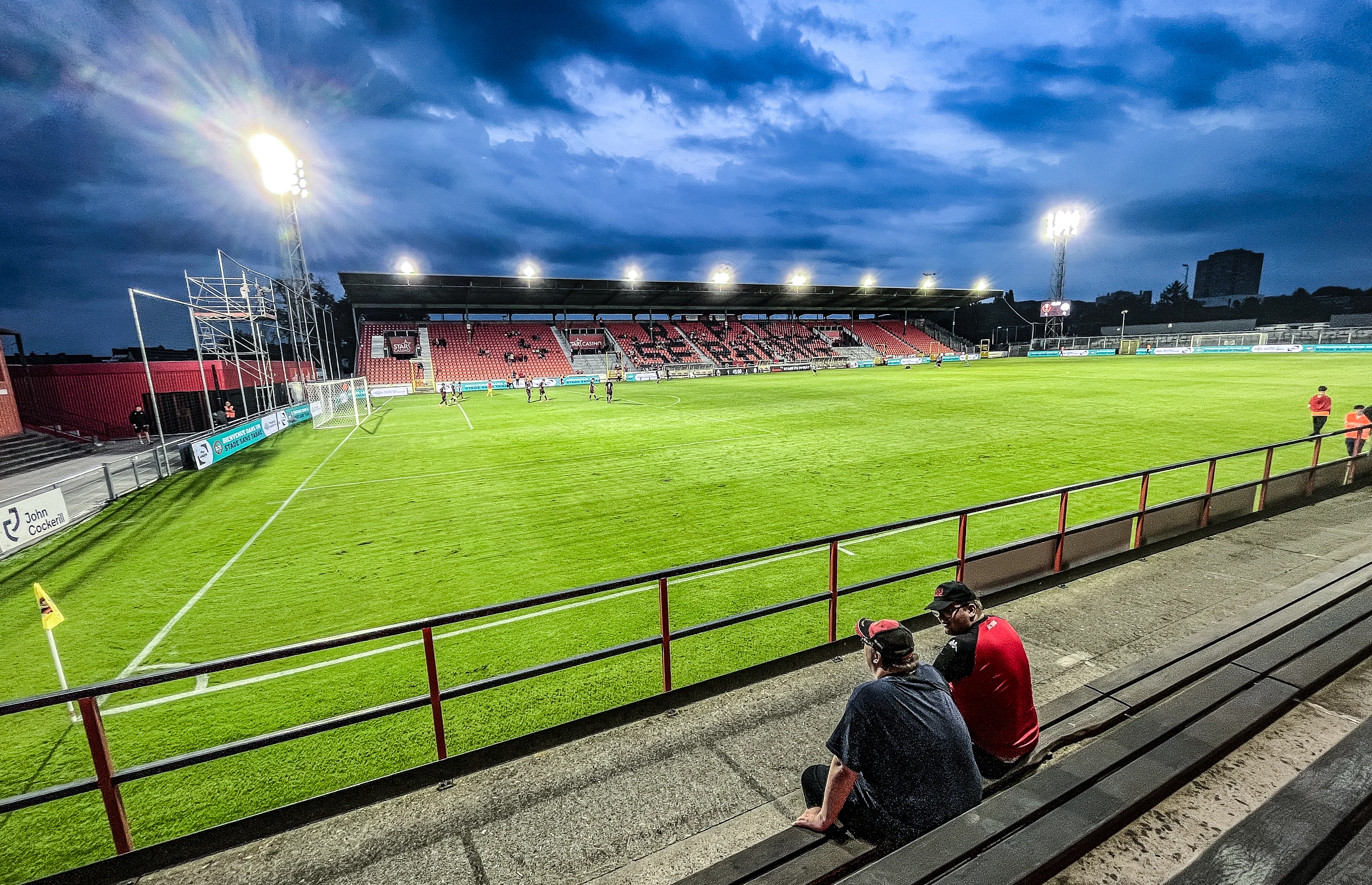Illustration picture shows the Pairay stadium during a soccer match between RFC Seraing and SL16, Friday 11 August 2023 in Seraing, on day 1/30 of the 2023-2024 'Challenger Pro League' second division of the Belgian championship. BELGA PHOTO BRUNO FAHY