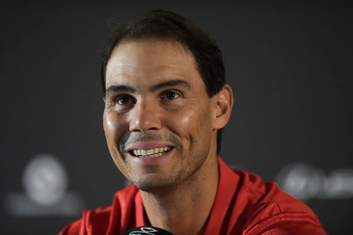 Rafael Nadal of Team Spain smiles during a press conference ahead of the Davis Cup tennis tournament finals, in Fuengirola, near Malaga, on November 18, 2024.  Jorge GUERRERO / AFP