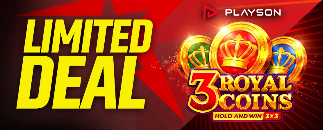 🪙 Xtra Payout Limited Deal | 3 Royal Coins by Playson💥