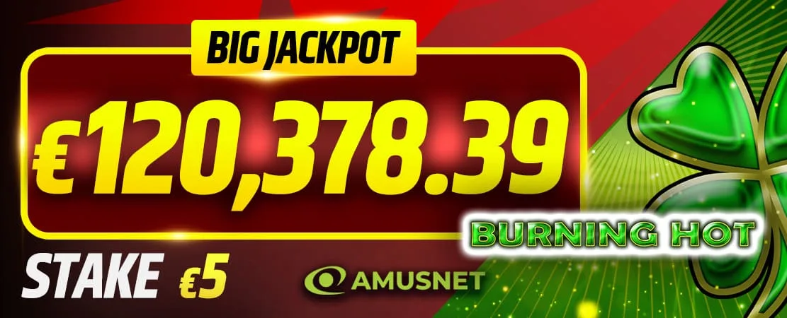🤑 Big Jackpot: from €5 to €120,378.39 🔥