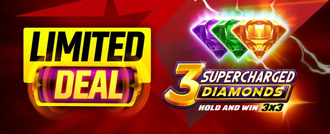 Xtra Payout Limited Deal: 3 Supercharged Diamonds: Hold and Win