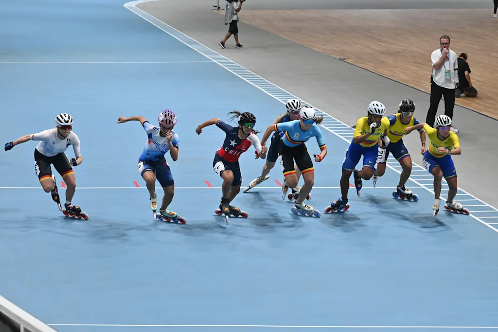 ATTENTION EDITORS - HANDOUT PICTURE - EDITORIAL USE ONLY - MANDATORY CREDIT BOIC - COIB   -  Fran Vanhoutte during the 1.000m sprint of the inline skate event at;  the World Games 2025, in Chenghdu, China, on Friday 15 August 2025. This year, the World Games take place from 07 to 17 augustus. PHOTO HANDOUT BOIC - COIB
