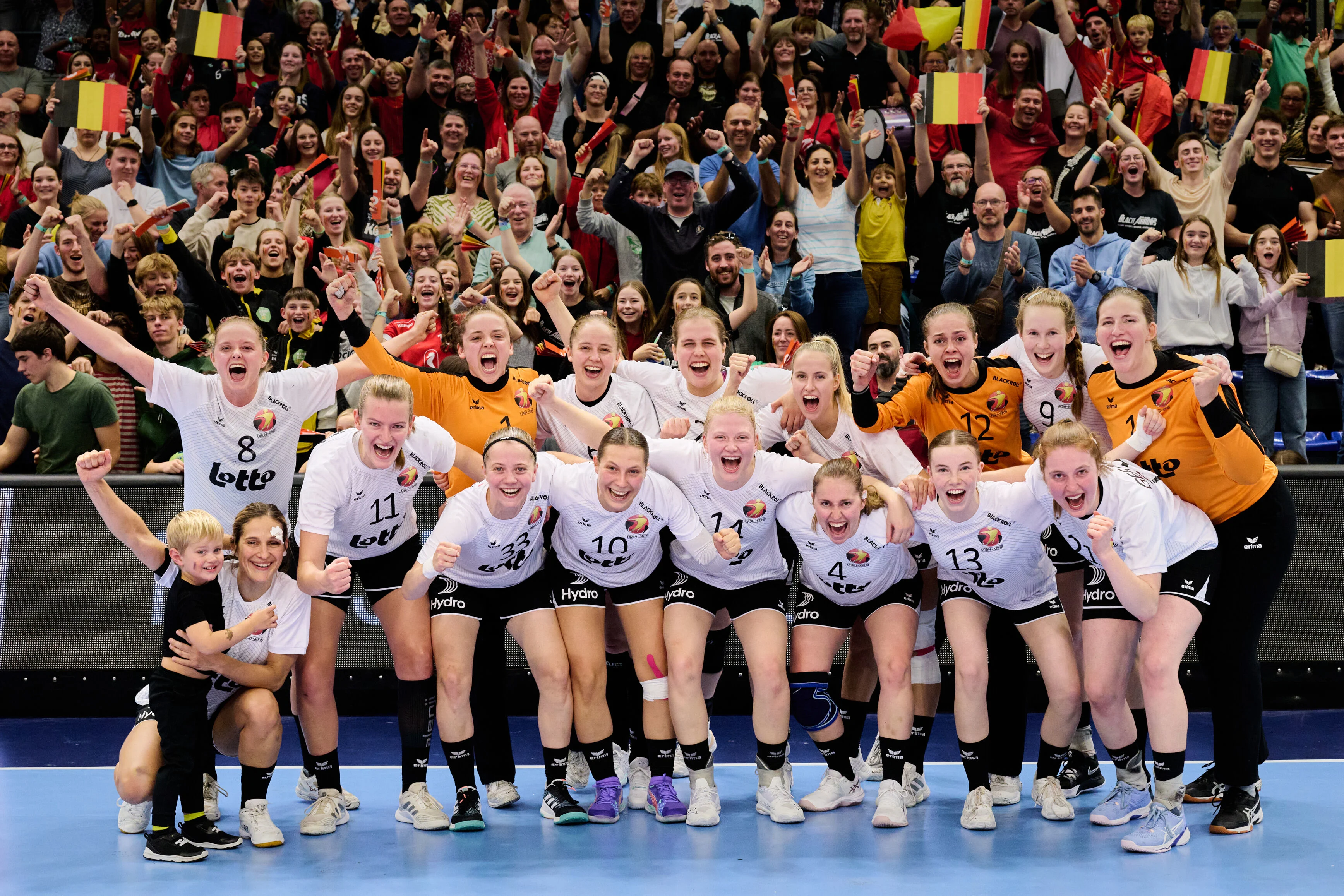 ATTENTION EDITORS - HAND OUT PICTURES - EDITORIAL USE WITH STORY ON HANDBALL ONLY - MANDATORY CREDIT ALAIN DECAMPS  Hand out pictures released by Alain Decamps shows  a handball game between Belgium's Black Arrows and Bosnia Herzegovina in the European phase of the World Championship Women 2025 qualification, on Sunday 27 October 2024 in Hasselt, Belgium.  HANDOUT - ALAIN DECAMPS