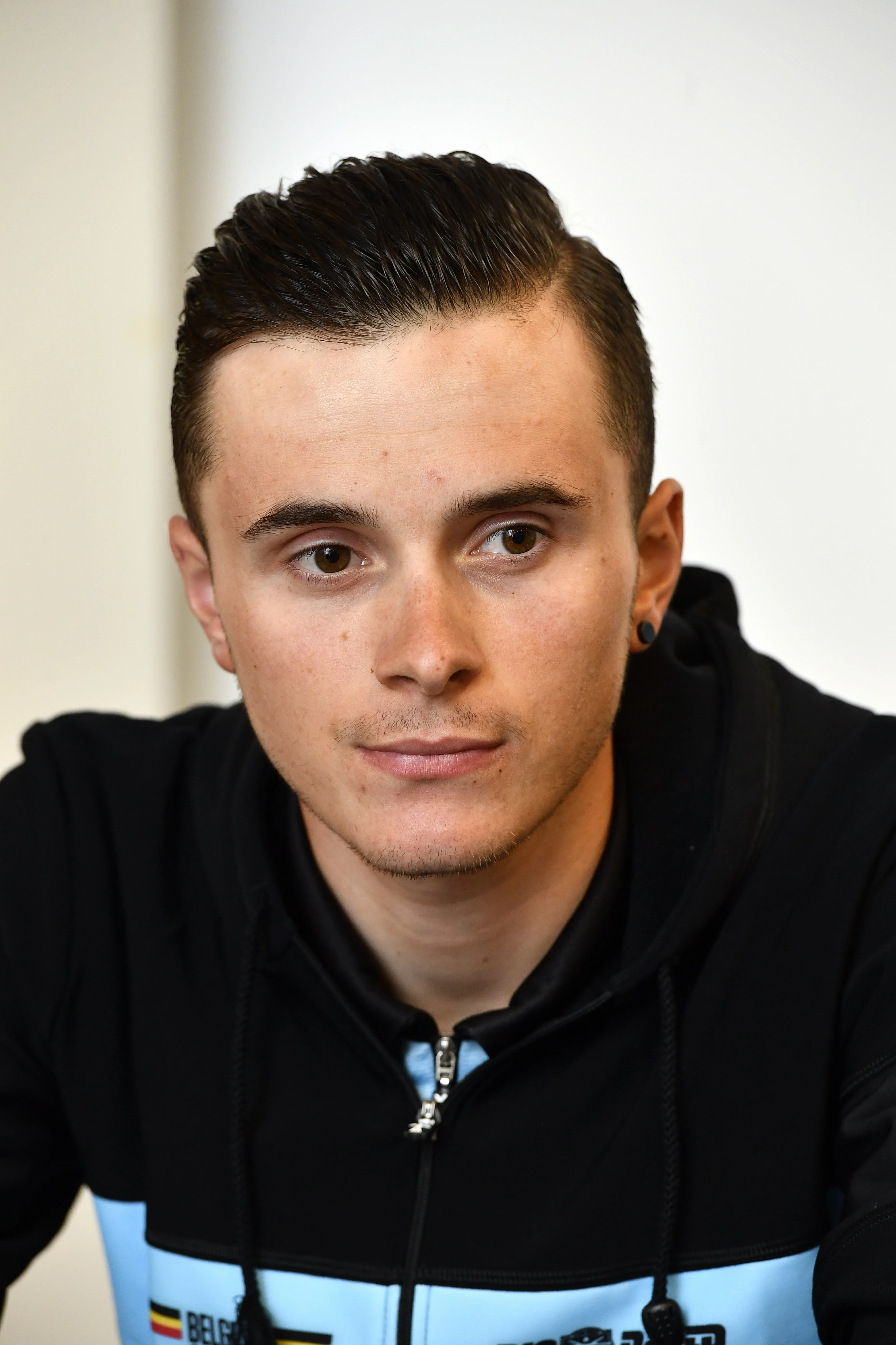 Belgian Kenny Molly pictured during a press conference at the 2018 UCI Road World Championships Cycling in Innsbruck, Tirol, Austria, Tuesday 25 September 2018. This year's Worlds are taking place from 22 to 30 September. BELGA PHOTO ERIC LALMAND
