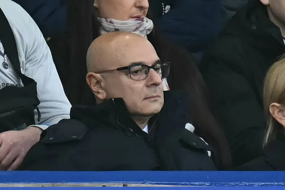 Tottenham Hotspur's English chairman Daniel Levy looks on during the English Premier League football match between Everton and Tottenham Hotspur at Goodison Park in Liverpool, north west England on January 19, 2025. Paul ELLIS / AFP