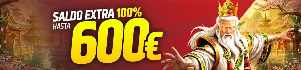 Consigue un 100% hasta 600€ en tu depósito cada día.