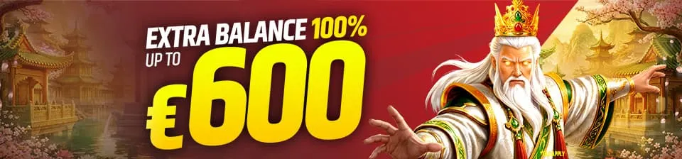 Get a 100% bonus of up to €600 on your deposit every day. 