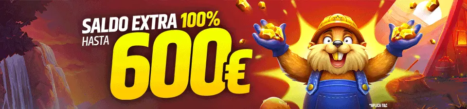 Consigue un 100% hasta 600€ en tu depósito cada día.