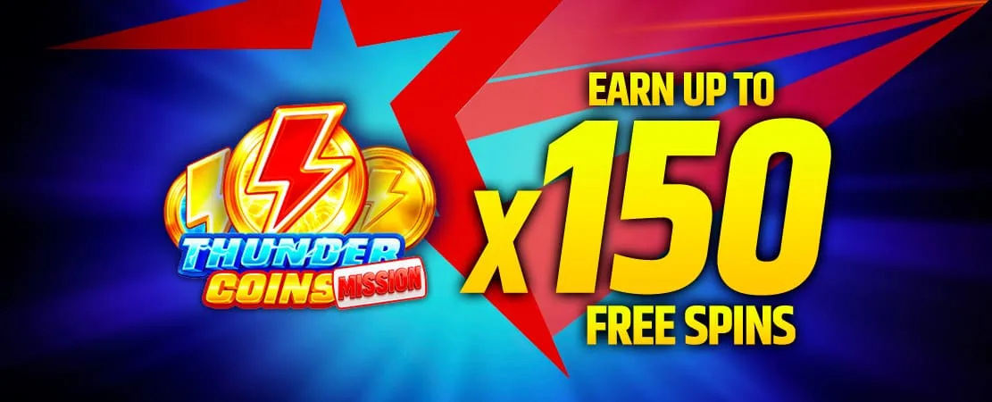 ⚡ Thunder Coins Mission: 150 Free Spins This Weekend