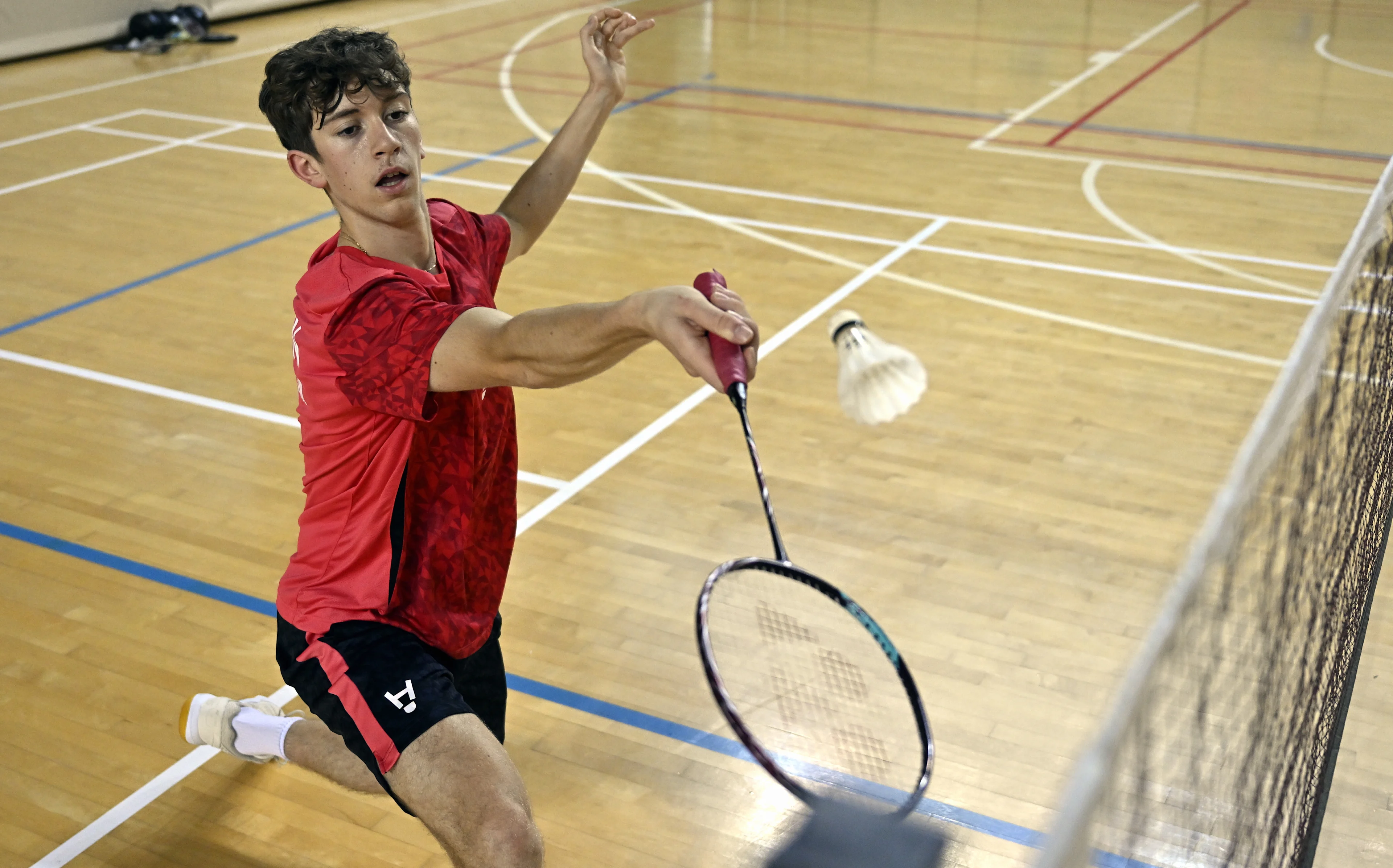 sparring partner Charles Fouyn pictured during a training camp organized by the BOIC-COIB Belgian Olympic Committee in Belek, Turkey, Wednesday 22 November 2023. The camp takes place from 11 to 25 November. BELGA PHOTO ERIC LALMAND