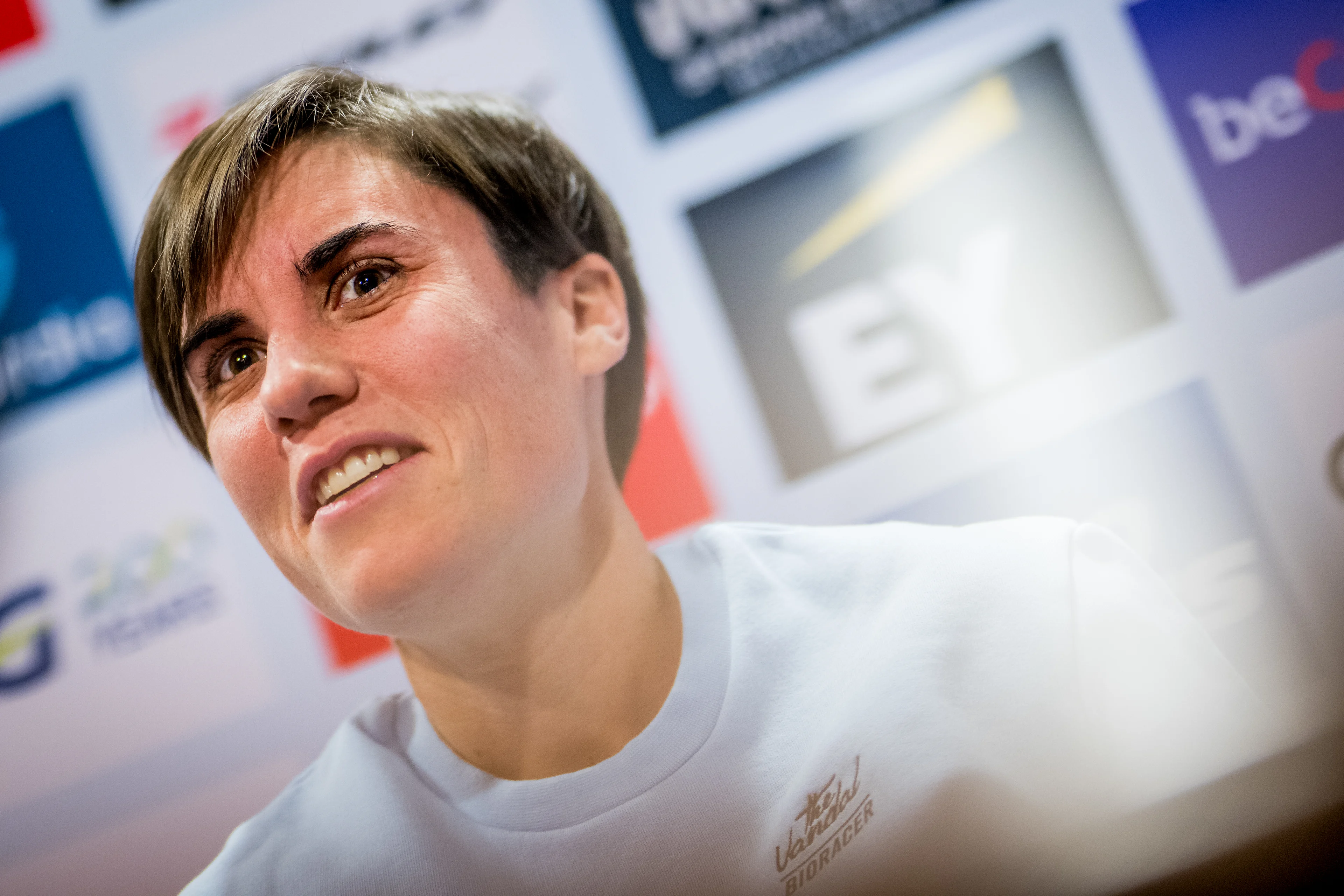 Belgian Sanne Cant pictured during a press conference ahead of the cyclocross Women's World Championship, in Gosnay, France, Thursday 30 January 2025. The world championships are taking place from 31 January until 02 February. BELGA PHOTO JASPER JACOBS