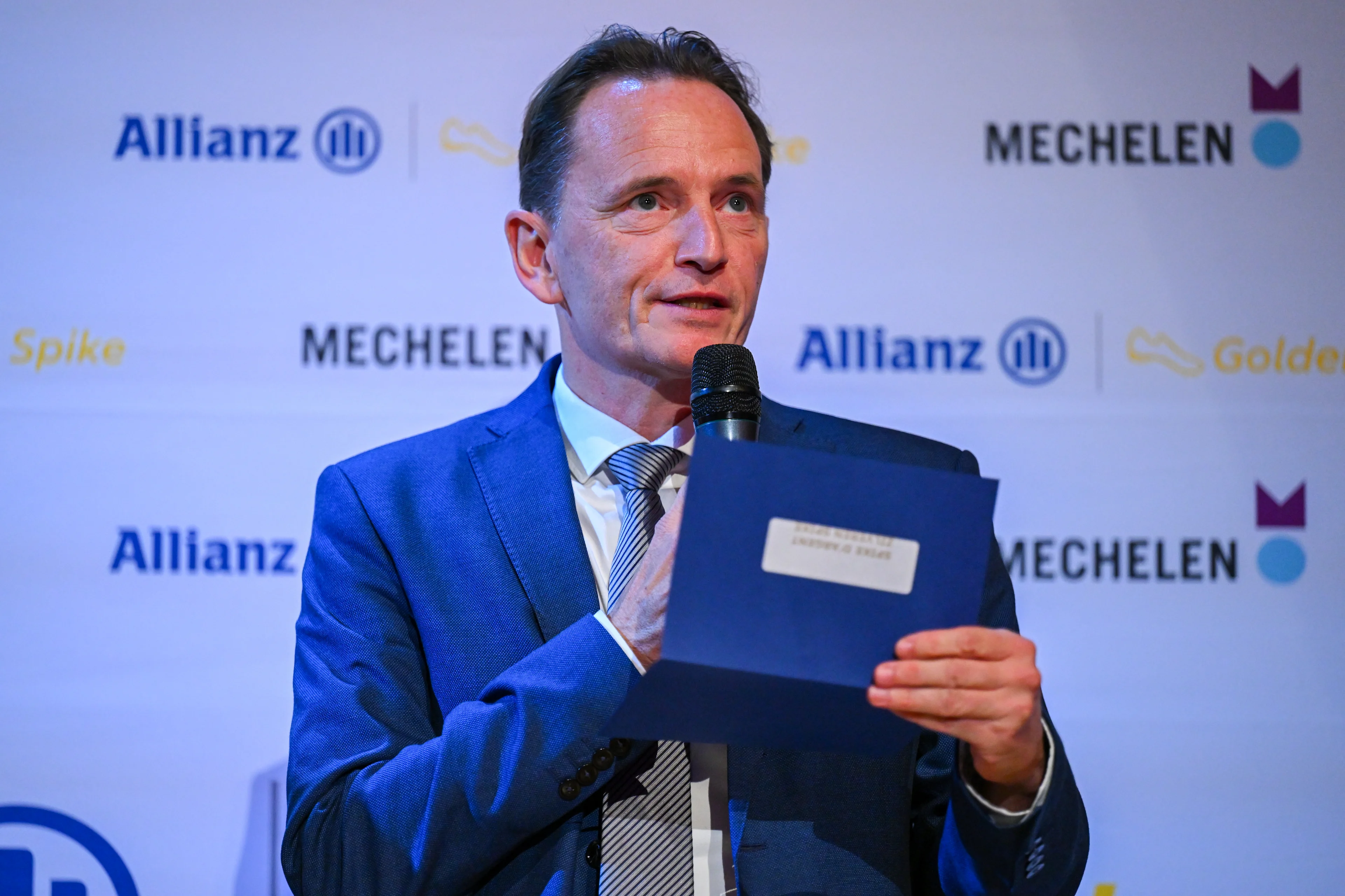 BOIC - COIB chairman Jean-Michel Saive pictured during the 'Golden Spike' athletics awards ceremony, Saturday 30 November 2024 in Mechelen. BELGA PHOTO LUC CLAESSEN