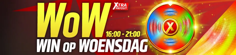 🤩 Draai elke woensdag tussen 16:00 en 21:00 uur aan het WOW Win Wednesday wiel!