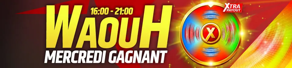 🤩 Tournez la roue du WAOUH Mercredi Gagnant chaque mercredi de 16h à 21h !