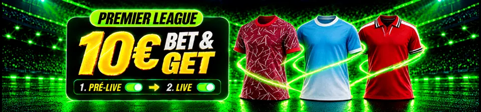 🚀 Premier League : misez 10€ en pré-live et recevez un pari Xtra de 10€ en live 🚀