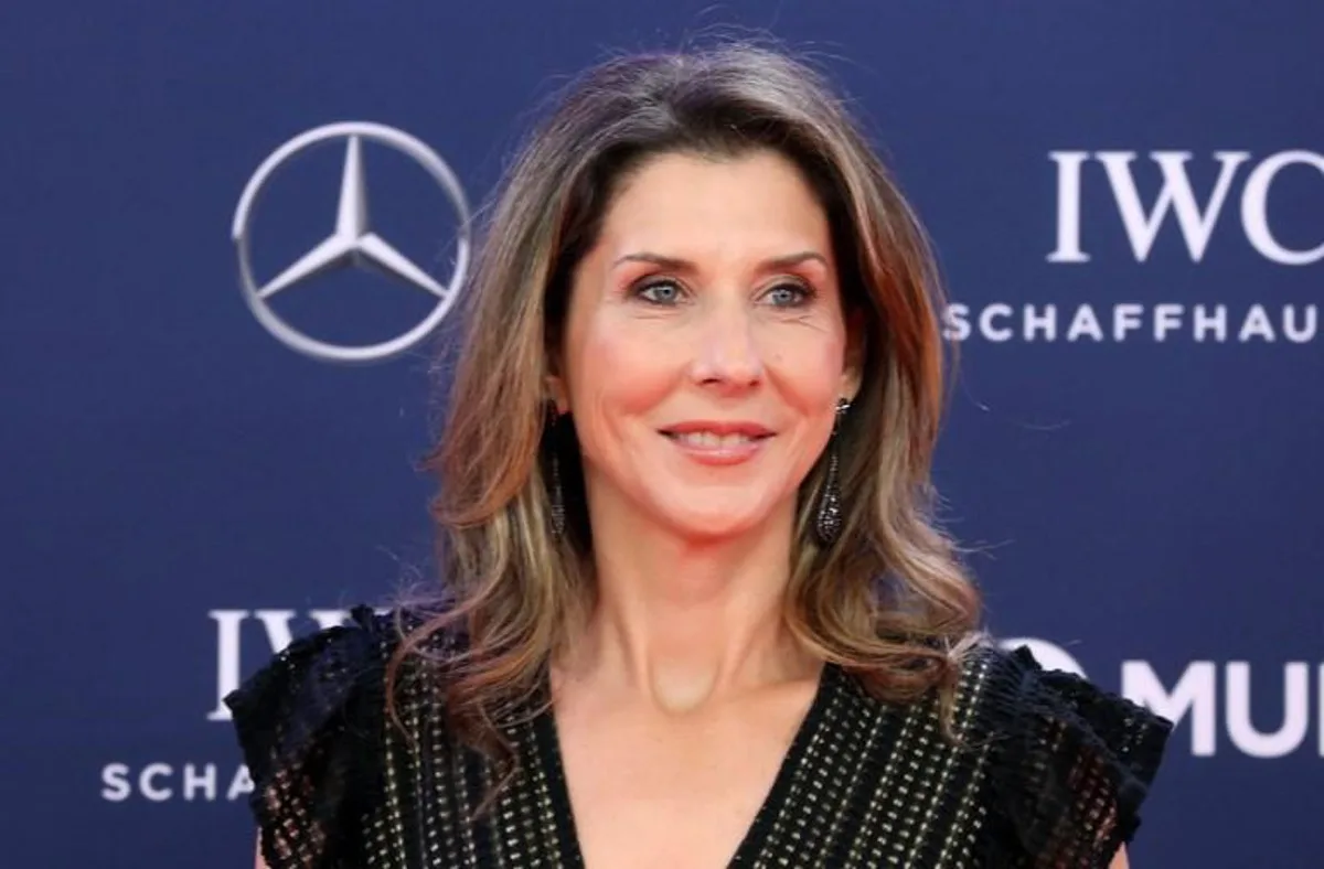 US former tennis player Monica Seles poses on the red carpet before the 2019 Laureus World Sports Awards ceremony at the Sporting Monte-Carlo complex in Monaco on February 18, 2019. Valery HACHE / AFP