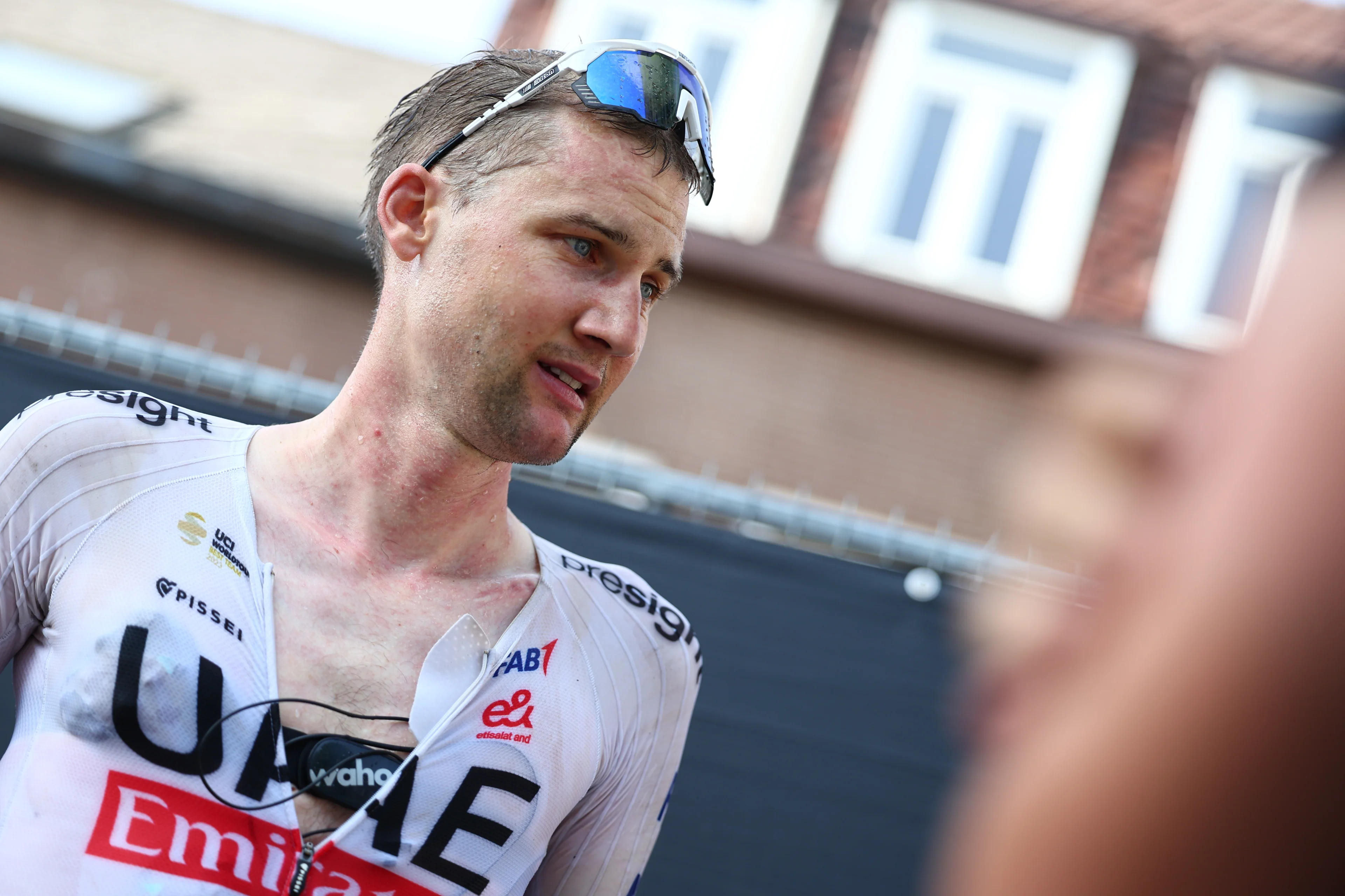 Overall winner Belgian Tim Wellens of UAE Team Emirates pictured after the fifth and last stage of the 'Renewi Tour' multi-stage cycling race, from Menen to Geraardsbergen (202,5 km) on Sunday 01 September 2024. The five-day race takes place in Belgium and the Netherlands.  BELGA PHOTO DAVID PINTENS