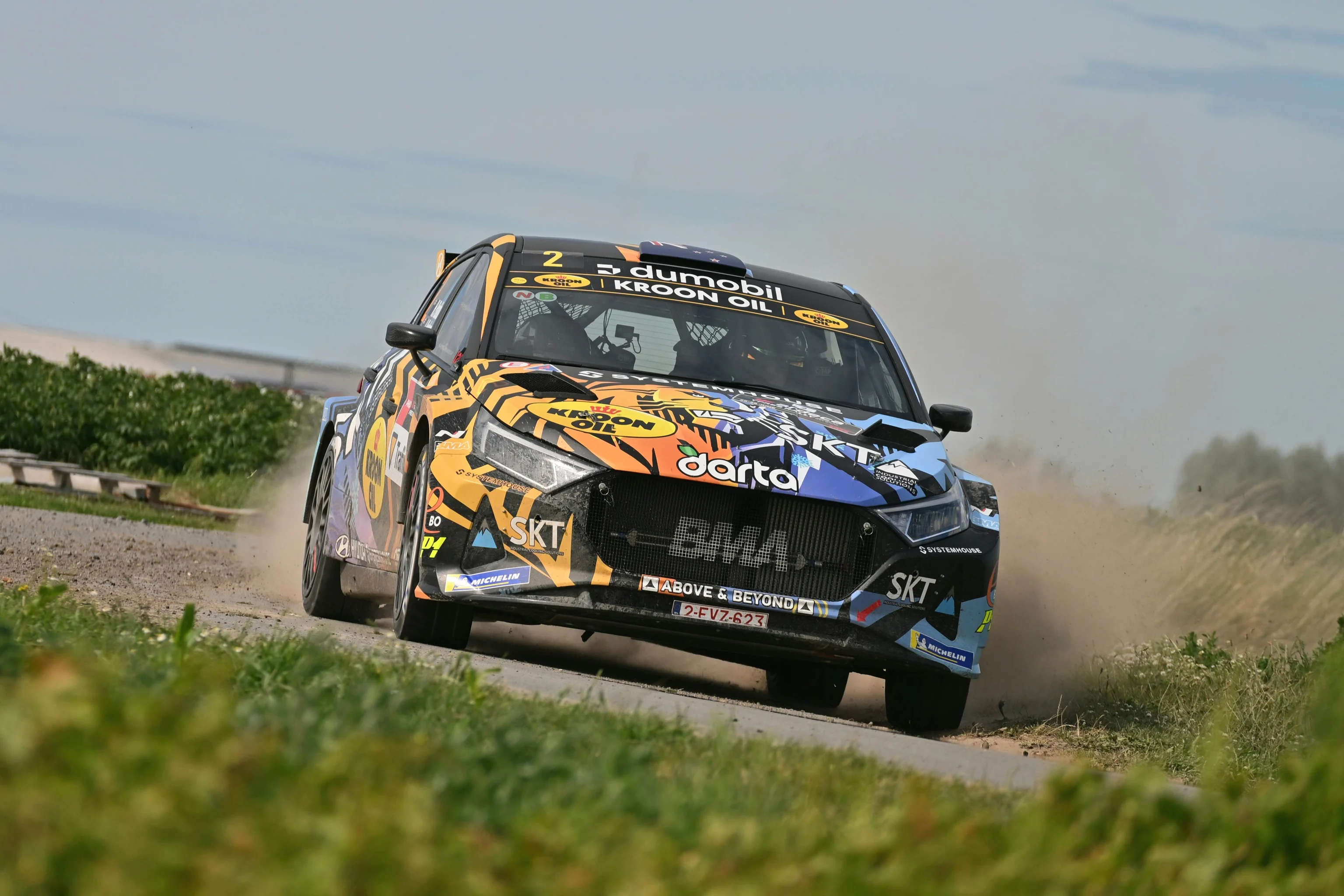ATTENTION EDITORS - HANDOUT PICTURE RELEASE BY Belgian Rally Championships organisator - EDITORIAL USE ONLY - Hayden Paddon pictured on the first day, as he is the current leader of Ypres Rally in Ieper on Friday 27 June 2025. BELGA PHOTO HAND OUT - BELGIAN RALLY CHAMPIONSHIP