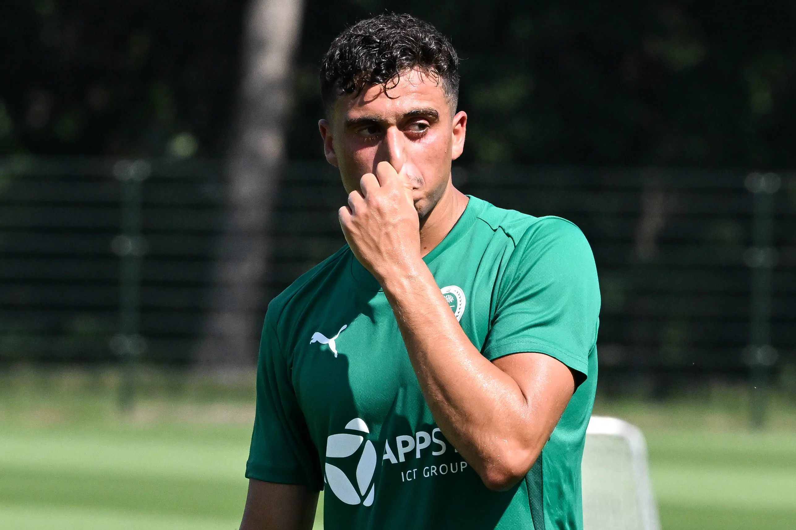 Lommel's Mohamed Salah pictured during a training session of Belgian first division soccer team Lommel SK, on Friday 26 June 2026 in Lommel, in preparation of the upcoming 2026-2027 Belgian first division soccer season. BELGA PHOTO JILL DELSAUX