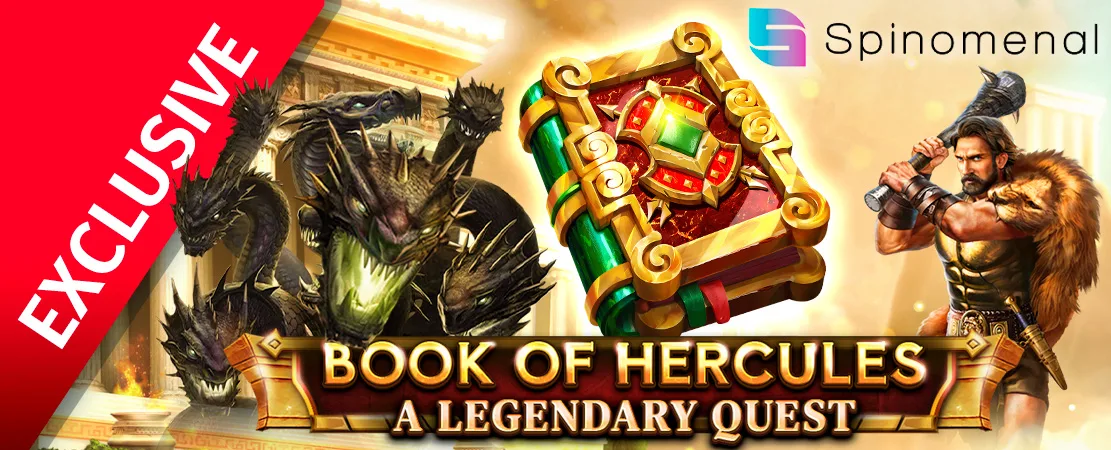 📖 Exclusively at Starcasino! Book of Hercules - A Legendary Quest by Spinomenal!