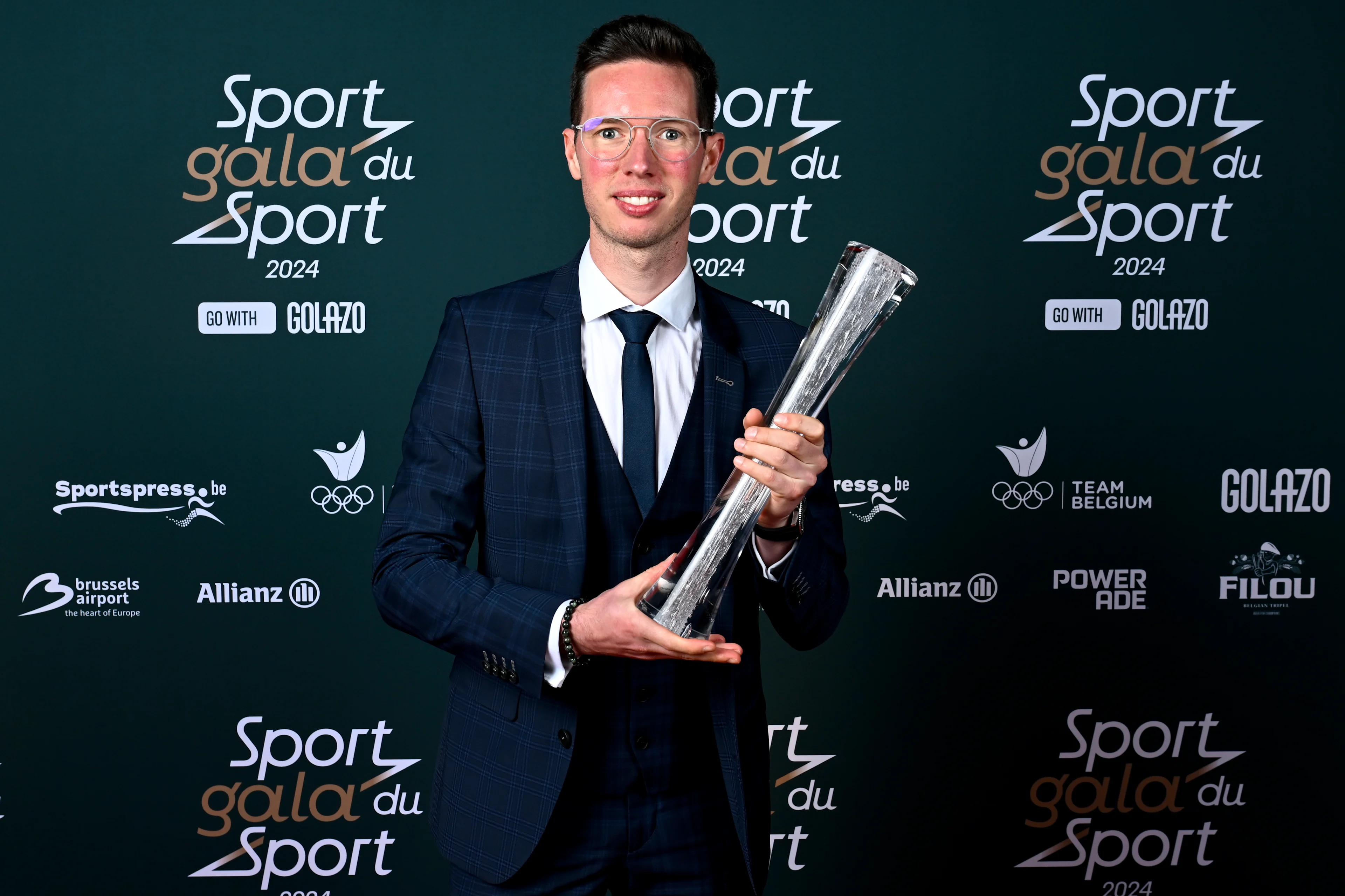 Martijn Wydaeghe pictured during the 'Sportgala' award show, to announce the sport women and men of the year 2024, Sunday 12 January 2025 in Zaventem. BELGA PHOTO DIRK WAEM