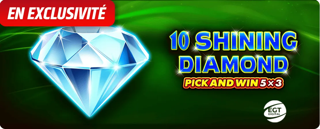 💎 Exclusivité : 10 Shining Diamond Pick And Win 5x3