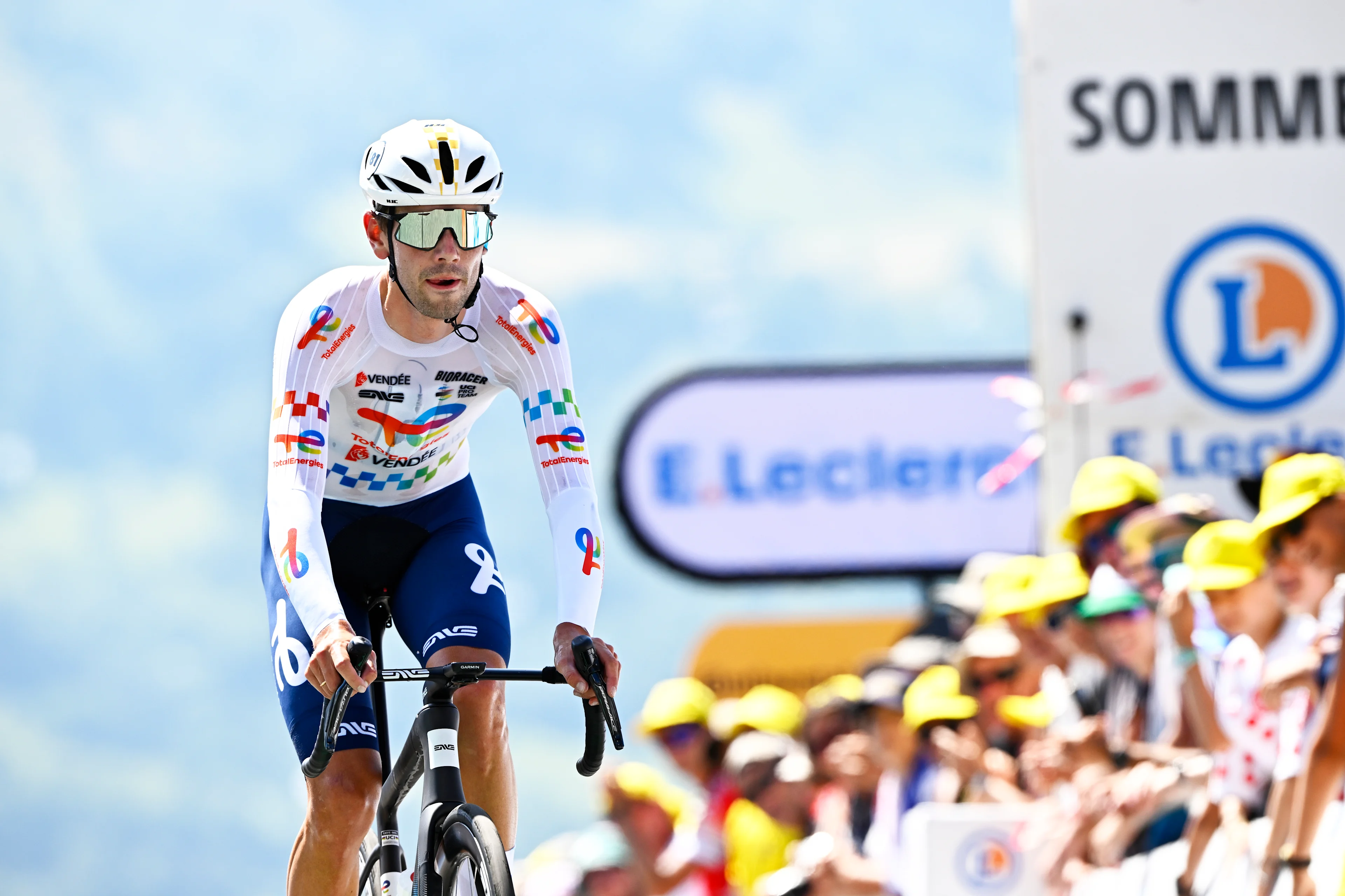 Belgian Steff Cras of TotalEnergies pictured at the finish of stage 13 of the 2025 Tour de France cycling race, an 11km individual time trial from Loudenvielle to Peyragudes, on Friday 18 July 2025 in France. The 112th edition of the Tour de France starts on Saturday 5 July in Lille, France, and will finish in Paris, France on the 27th of July. BELGA PHOTO JASPER JACOBS
