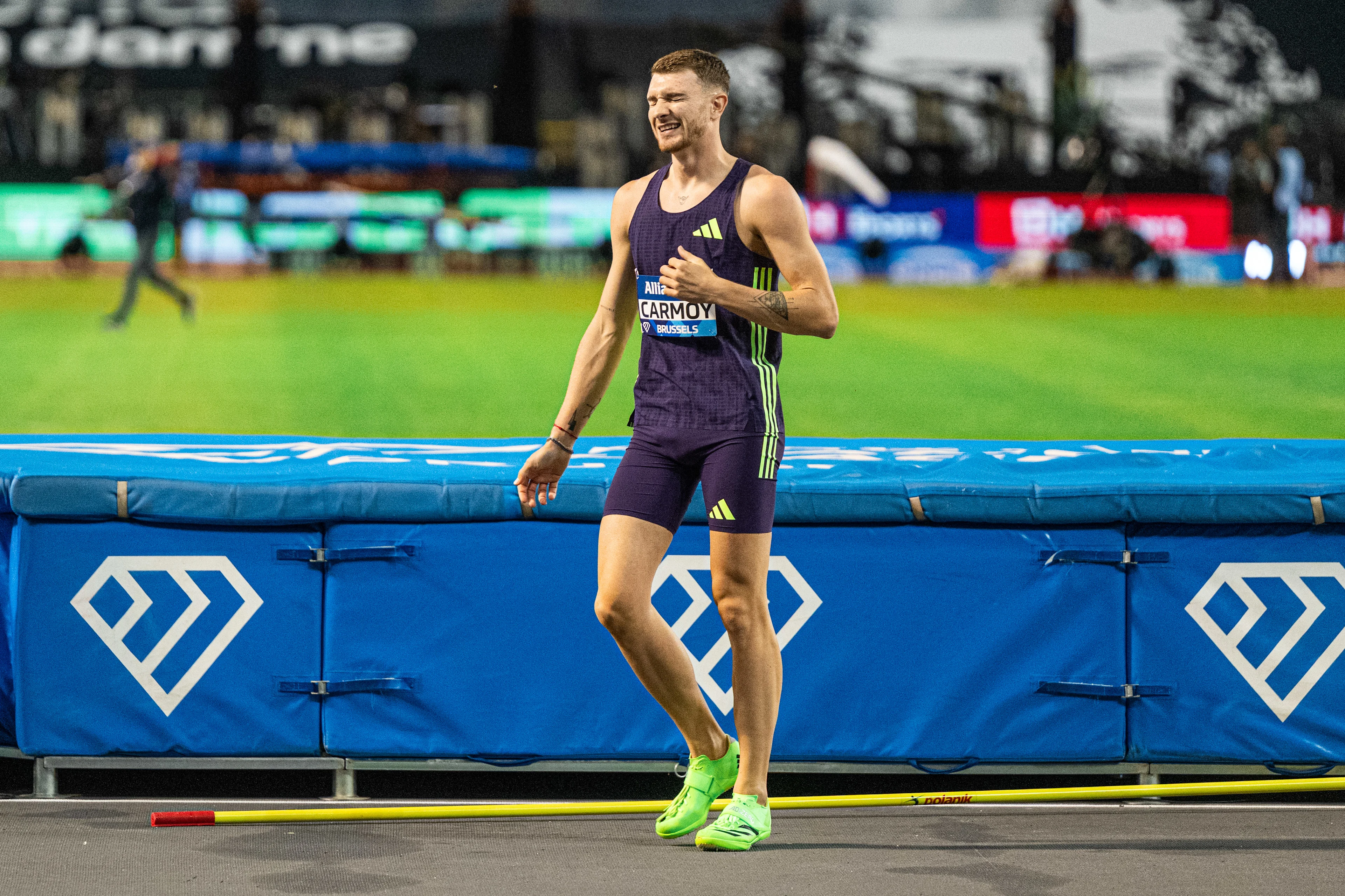 Belgium's Thomas Carmoy pictured during (2R) the 50th edition of the Memorial Van Damme Diamond League athletics event in Brussels, Friday 4 September 2026.  BELGA PHOTO EMILE WINDAL