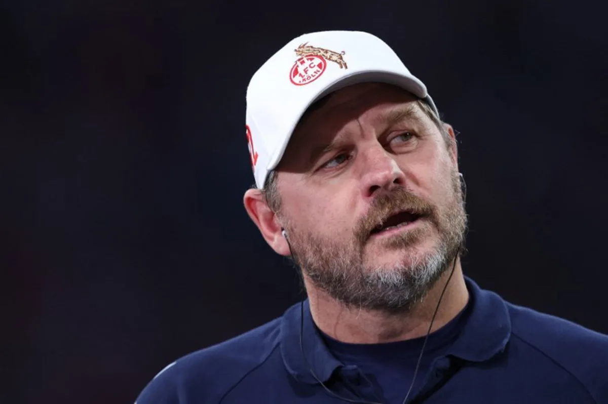 Cologne's German head coach Steffen Baumgart gives an interview ahead the German first division Bundesliga football match between RB Leipzig and FC Cologne in Leipzig, eastern Germany on October 28, 2023.  Ronny HARTMANN / AFP