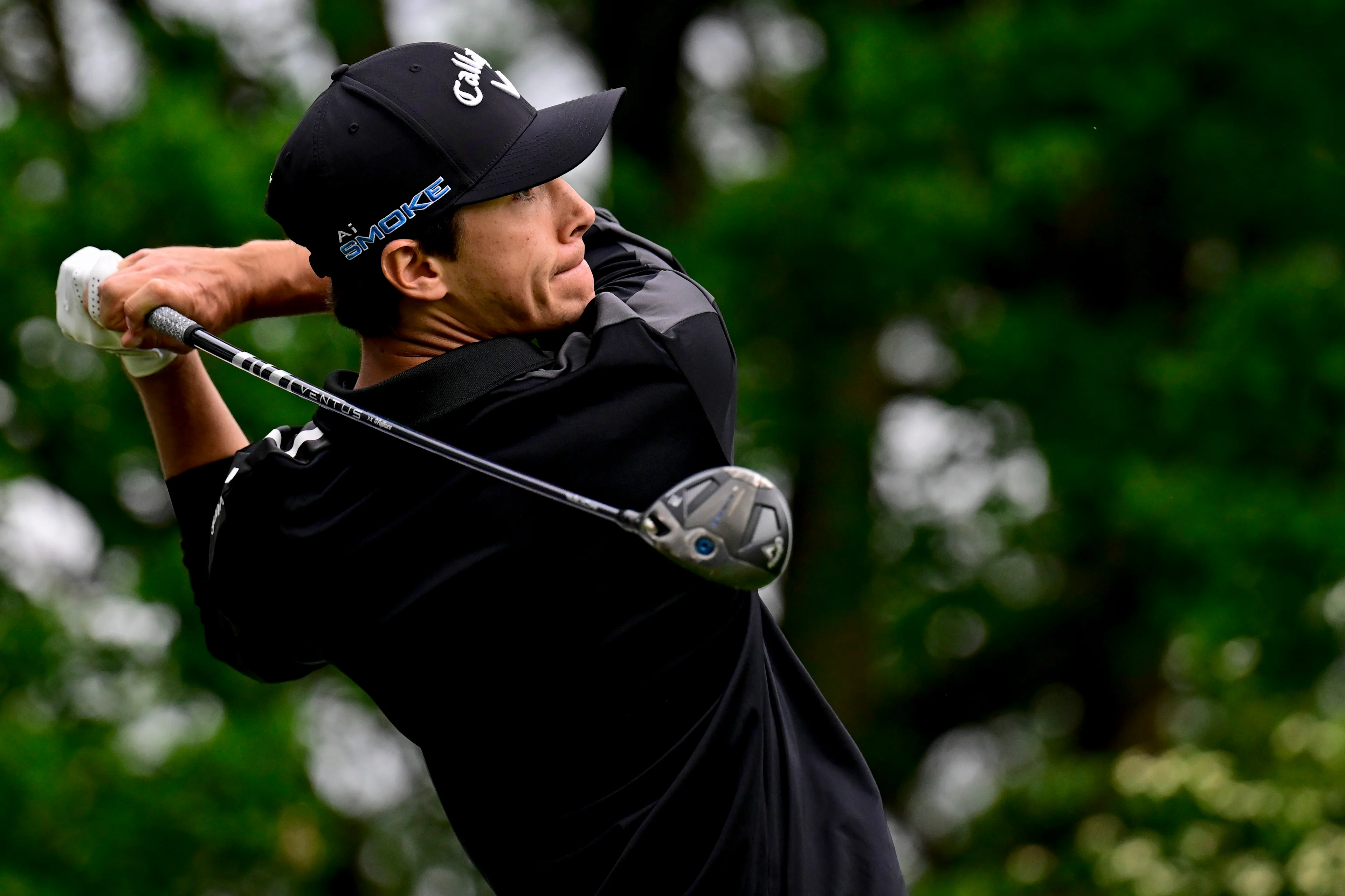 Belgian Matthis Besard pictured during the first round (1/4) at the 2024 Soudal Open DP World Tour golf tournament, in Schilde, Thursday 23 May 2024. The 2024 Soudal Open takes place from 23 to 26 May at the Rinkven Golf Club in Schilde. BELGA PHOTO DIRK WAEM