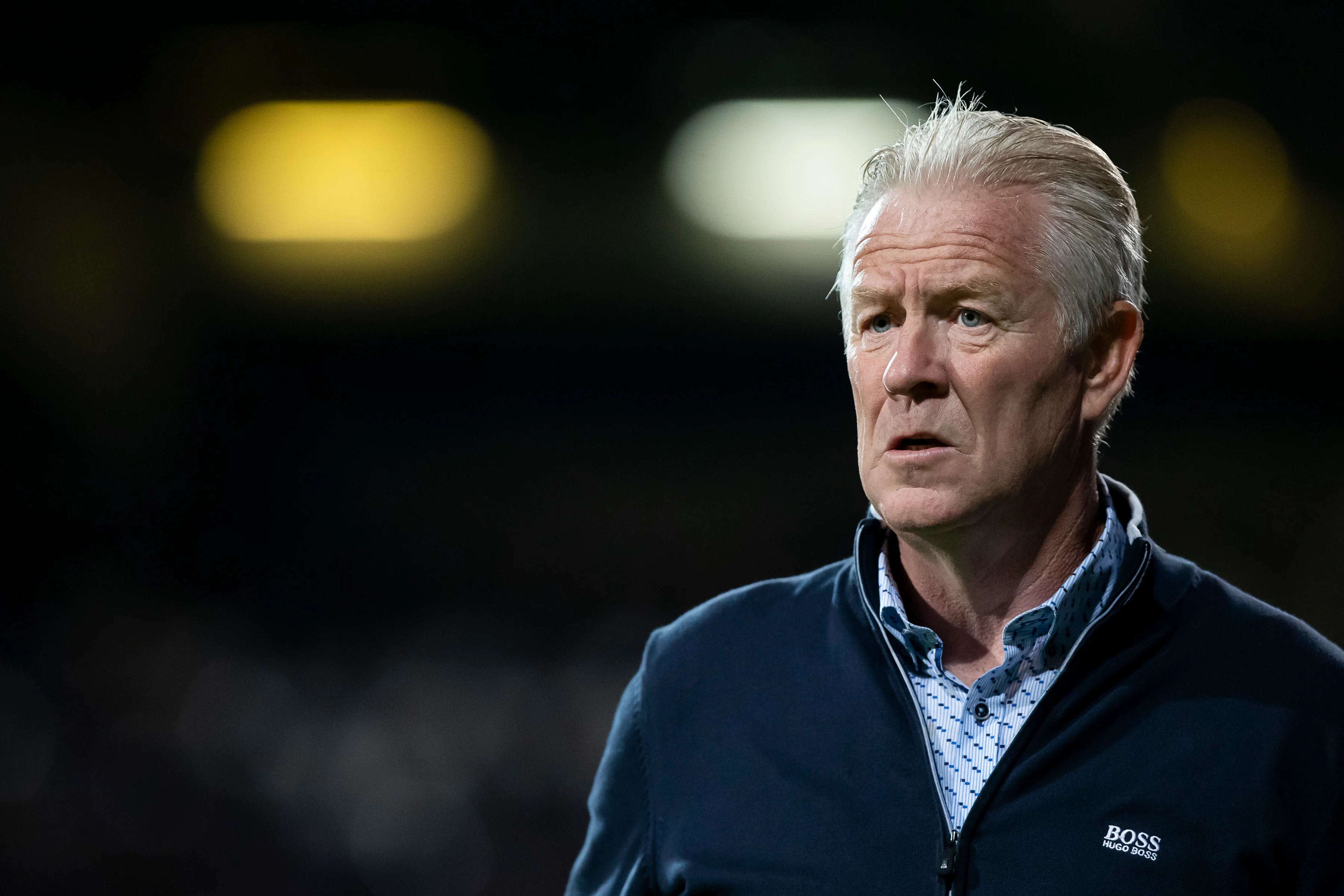 Beerschot's head coach Peter Maes pictured during a soccer match between Beerschot VA and STVV Sint-Truidense VV, Monday 13 September 2021 in Antwerp, on day 7 of the 2021-2022 'Jupiler Pro League' first division of the Belgian championship. BELGA PHOTO KRISTOF VAN ACCOM