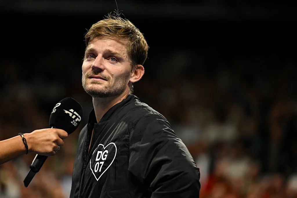 David Goffin of Belgium celebrates after winning during the European Open ATP tennis tournament in Brussels, on 21 October. This year's edition of the tournament is taking place from 17 to 25 October BELGA PHOTO DAVID PINTENS