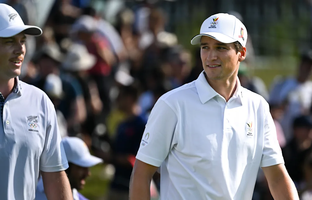 Belgian golfer Adrien Dumont de Chassart pictured during the men's Men's stroke play golf competition at the Paris 2024 Olympic Games, on Thursday 01 August 2024 in Paris, France. The Games of the XXXIII Olympiad are taking place in Paris from 26 July to 11 August. The Belgian delegation counts 165 athletes competing in 21 sports. BELGA PHOTO ANTHONY BEHAR ** ** *** BENELUX ONLY ***