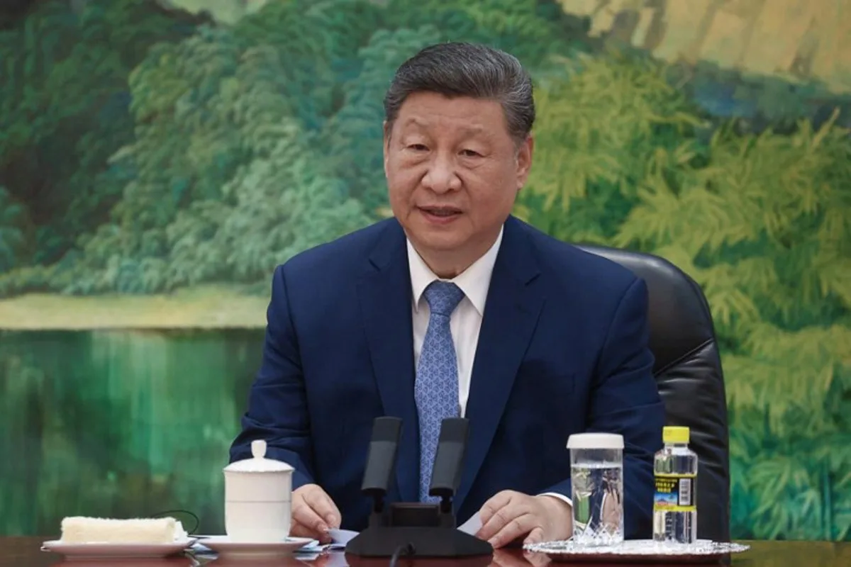 This handout photograph released by the Russian Foreign Ministry shows China's leader Xi Jinping attending a meeting of the foreign ministers of the Council of Foreign Ministers of the Shanghai Cooperation Organization (SCO) in Beijing on July 15, 2025. Handout / RUSSIAN FOREIGN MINISTRY / HANDOUT / AFP