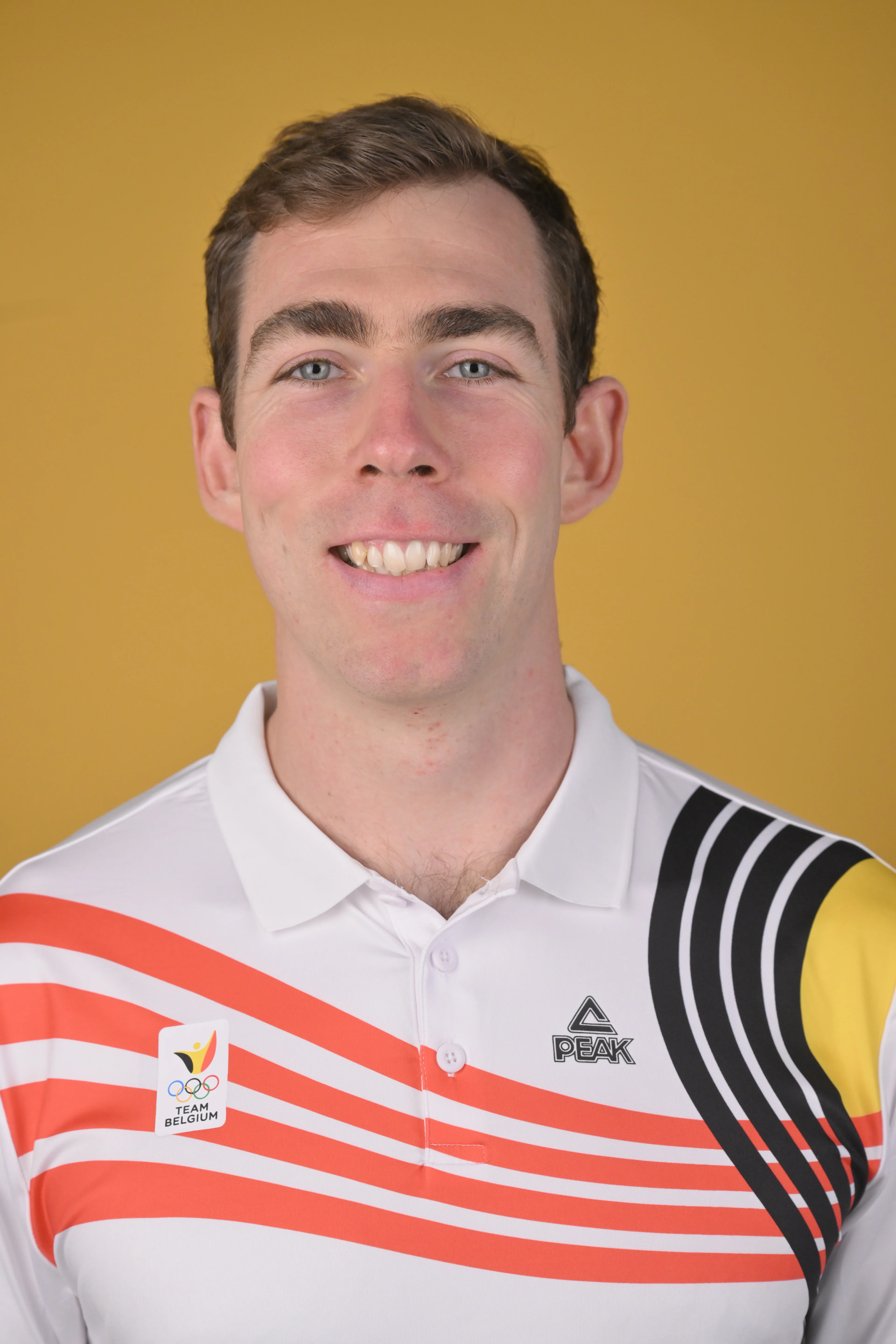 Belgian athlete Gaston Mercier poses for the photographer during the annual stage of Team Belgium (13-20/11), in Belek, Turkey, Friday 15 November 2024, BELGA PHOTO ERIC LALMAND